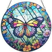 Butterfly Stained Glass Window Hanging Suncatcher