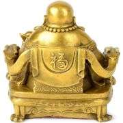 Brass Laughing Buddha of Wealth, Happiness & Good Luck