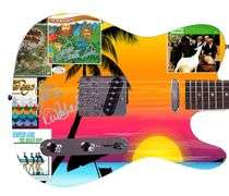 The Beach Boys Johnston Marks Mike Love Signed Graphics Guitar ACOA Exact Proof