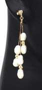 14kt Yellow gold Fresh Water and Gold Ball Dangle Earrings