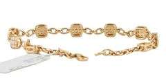 New 1.00ctw Diamond Cluster Station Bracelet in 14K