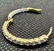 14K Yellow Gold Lab Diamond Hoops