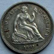 1861 Civil War Half Dime