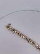 CERTIFIED 14K YELLOW AND WHITE GOLD DIAMOND BRACELET