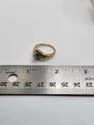 14k yellow gold diamond wedding band, size 7.5 -5.3 gr