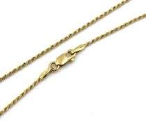 10kt Yellow gold rope chain necklace