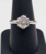Ladies Sparkling 3.5 Ct White Simulated Lab Diamond Ring