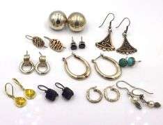 Group lot of Vintage 925 sterling silver earrings