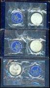 3 BU Silver Eisenhower Dollars in Original Packaging