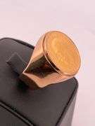 MEN'S CERTIFIED 22K GOLD COIN RING