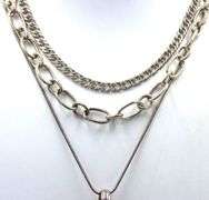 Group lot of 3 Vintage 925 sterling silver necklaces