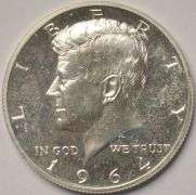 1964 Accent Hair Variety Proof Kennedy Half Dollar