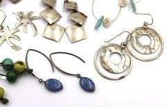 Group lot of Vintage 925 sterling silver earrings
