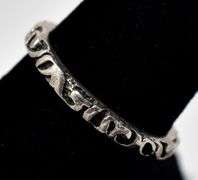 Relief Cut Thin Band Ring in Sterling Silver