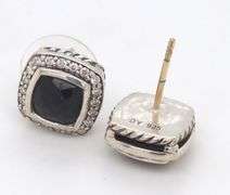 David Yurman Albion black onyx and diamond stud earrings