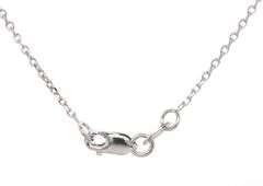 14kt White gold 0.75ctw diamond double row drop pendant on chain