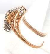 Glittering 14K YG Waterfall Diamond Cluster