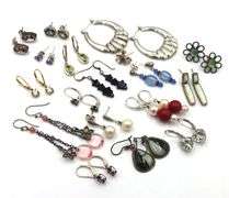 Group lot of Vintage 925 sterling silver earrings