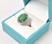 Breathtaking 7.50CTS Natural Cabochon-Cut Emerald & Sapphire Gemstone Ring on Sterling Silver