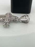 CERTIFIED BRAND NEW 14K WHITE GOLD DIAMOND CROSS CHARM / PENDANT