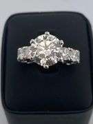 CERTIFIED BRAND NEW 14K WHITE GOLD DIAMOND ENGAGEMENT RING . 8.53 CARATS