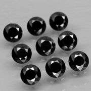 Diamond black! 2.92ct set of 4mm untreated Spinels!