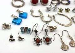 Group lot of Vintage 925 sterling silver earrings