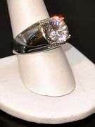 Men's 18 Kt White Gold Plate 5 Ct Lab Simulated Diamond Ring