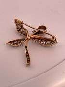 CERTIFIED UNIQUE ANTIQUE FK LADIES DIAMOND BROOCH