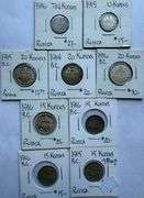 Eight Pre Revolution Russian Silver Kopeks