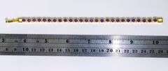 18 Kt White Gold Plated  Lab Simulated Russian Alexandrite Diamond Tennis Bracelet