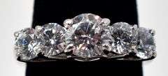 Five Stone Cz Band Ring in Sterling Silver