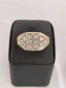 MEN'S CERTIFIED 14K YELLOW GOLD DIAMOND RING