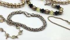 Group lot of 7 Vintage 925 sterling silver bracelets