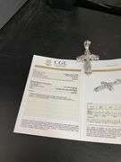 CERTIFIED BRAND NEW 14K WHITE GOLD DIAMOND CROSS CHARM / PENDANT