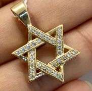 14K Yellow Gold Star of David Pendant