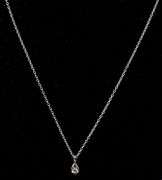 Sparkling 14K White Gold 0.1CTS Diamond Pendant Necklace