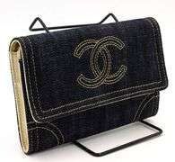 Chanel Denim Compact Wallet w/ Box