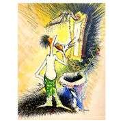 Self Portrait as a Young Man Shaving by Dr. Seuss (1904-1991)