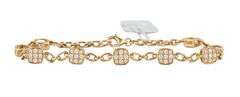 New 1.00ctw Diamond Cluster Station Bracelet in 14K