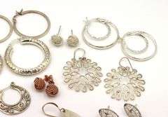 Group lot of 925 sterling silver earrings