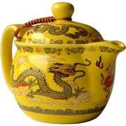 Emperor Yellow Porcelain Dragon Teapot