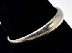 Thin Plain Band Ring in Sterling Silver