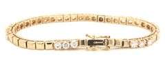 14kt Yellow gold 2ctw diamond station link bracelet