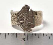 Floral Handle Ring in Sterling Silver