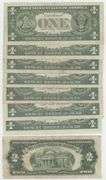 Lot of 8 Small Size STAR Notes: 7 1957 $1 and a 1953 $2 Red Seal