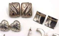 5 Pairs of 925 sterling silver earrings
