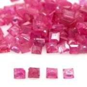 Lovely 5.81ct 84 piece princess cut Ruby set -Heated only!!!