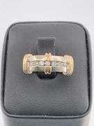 CERTIFIED BRAND NEW 14K WHITE AND YELLOW GOLD DIAMOND BAND / RING