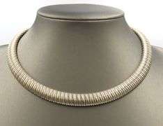 Set of vintage 925 sterling silver collar necklace and bracelet